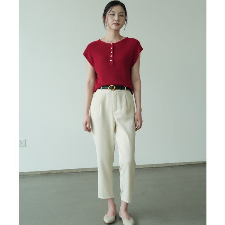 サマーニット モックネック 半袖サマーニット | maison de LATIR | 詳細画像14 