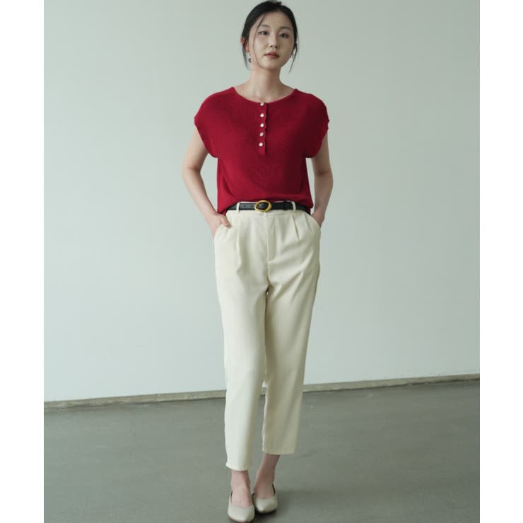 サマーニット モックネック 半袖サマーニット | maison de LATIR | 詳細画像16 