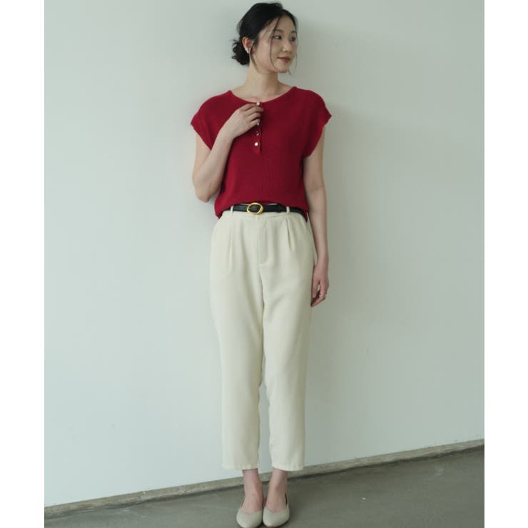 サマーニット モックネック 半袖サマーニット | maison de LATIR | 詳細画像21 