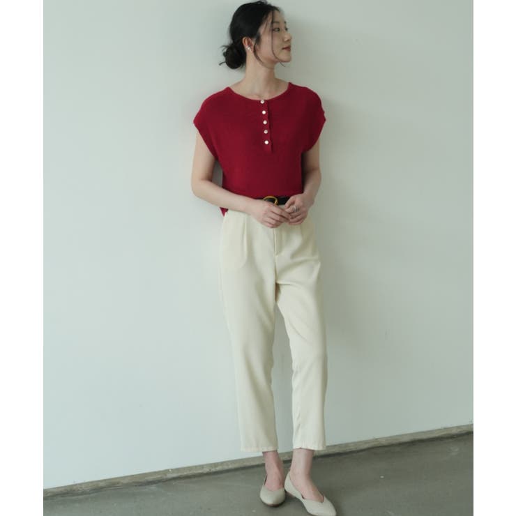 サマーニット モックネック 半袖サマーニット | maison de LATIR | 詳細画像24 