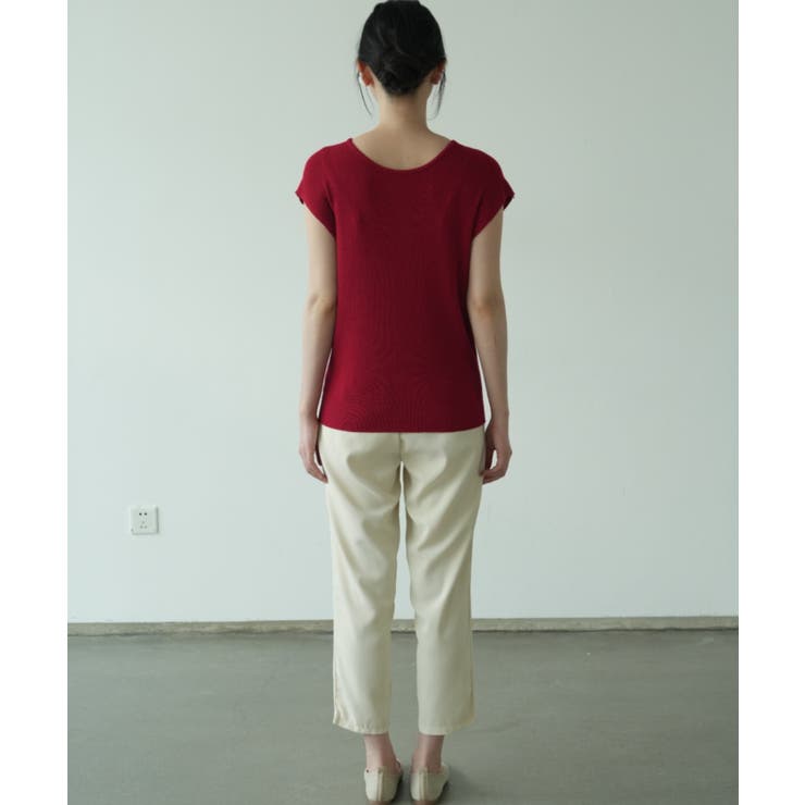 サマーニット モックネック 半袖サマーニット | maison de LATIR | 詳細画像28 