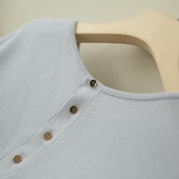 サマーニット モックネック 半袖サマーニット | maison de LATIR | 詳細画像31 