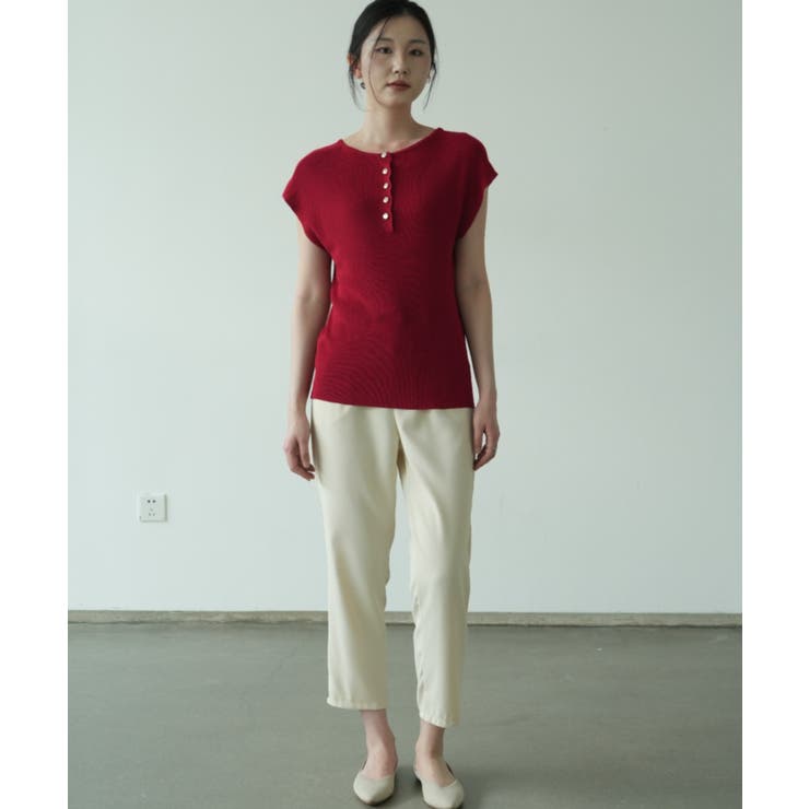 サマーニット モックネック 半袖サマーニット | maison de LATIR | 詳細画像5 