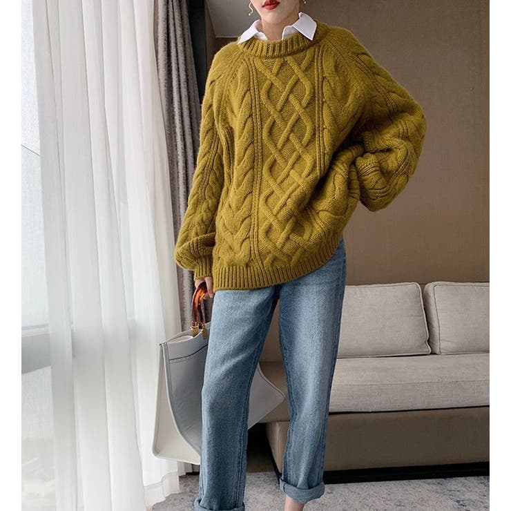 大人こなれ感を演出し幅広いスタイリングに活躍するクルーネックニット | maison de LATIR | 詳細画像3 