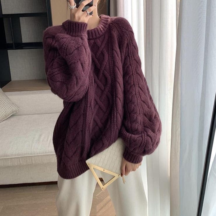 大人こなれ感を演出し幅広いスタイリングに活躍するクルーネックニット | maison de LATIR | 詳細画像5 