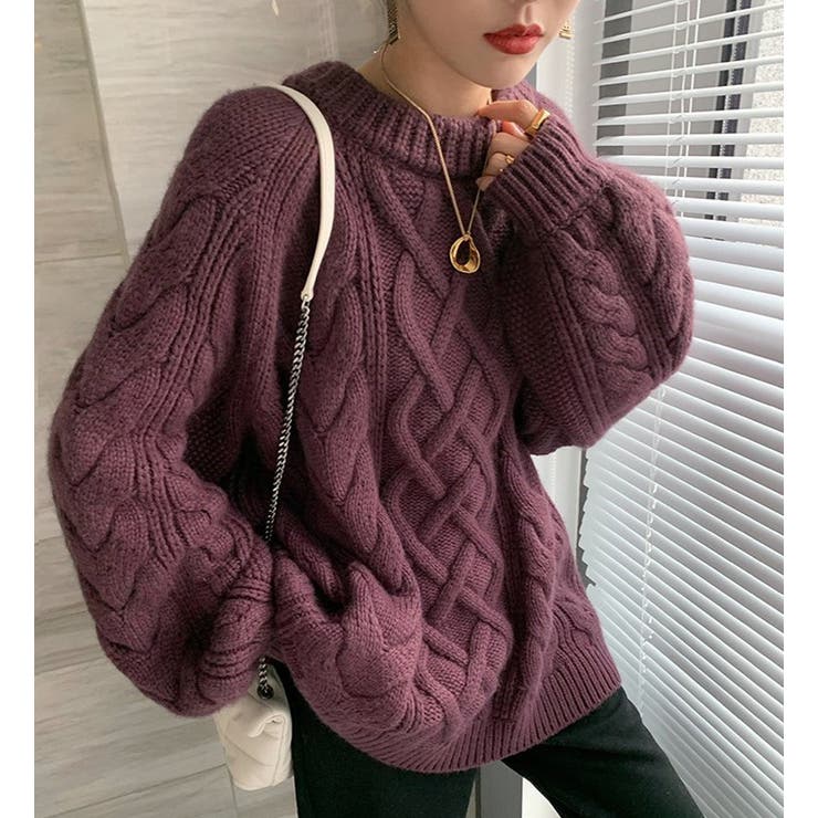 大人こなれ感を演出し幅広いスタイリングに活躍するクルーネックニット | maison de LATIR | 詳細画像6 