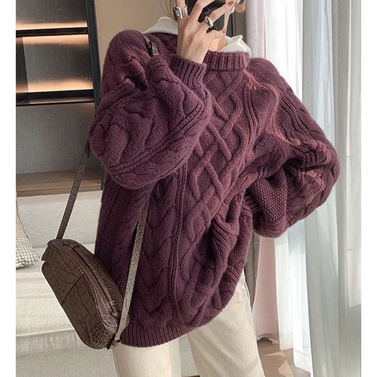 大人こなれ感を演出し幅広いスタイリングに活躍するクルーネックニット | maison de LATIR | 詳細画像8 