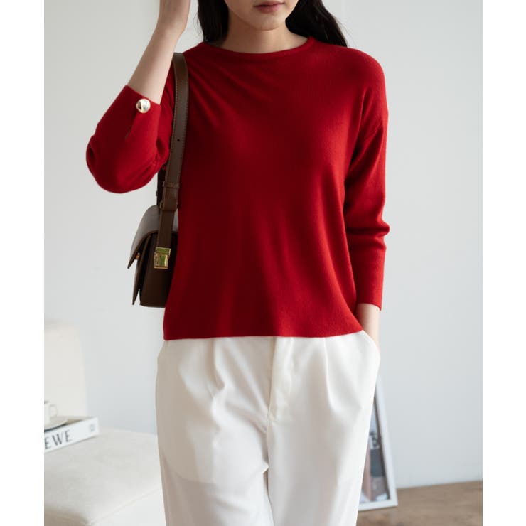 袖ゴールドボタンきれいめセーター ニット 長袖 | maison de LATIR | 詳細画像9 