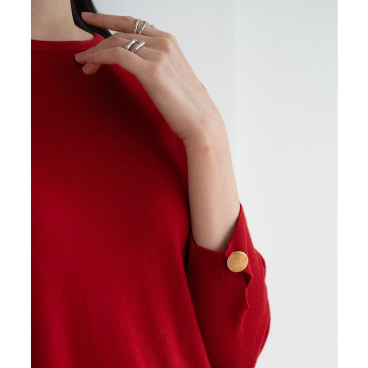 袖ゴールドボタンきれいめセーター ニット 長袖 | maison de LATIR | 詳細画像17 