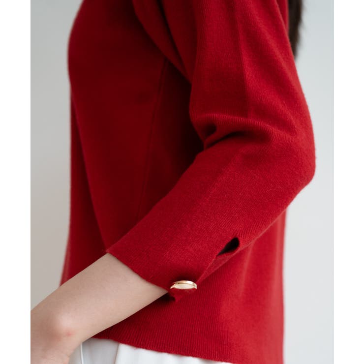 袖ゴールドボタンきれいめセーター ニット 長袖 | maison de LATIR | 詳細画像19 