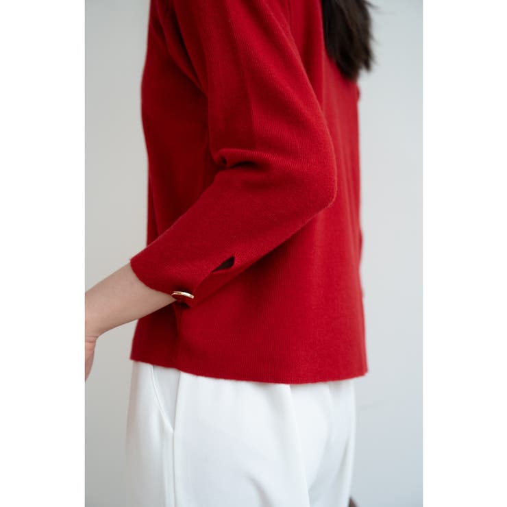 袖ゴールドボタンきれいめセーター ニット 長袖 | maison de LATIR | 詳細画像20 