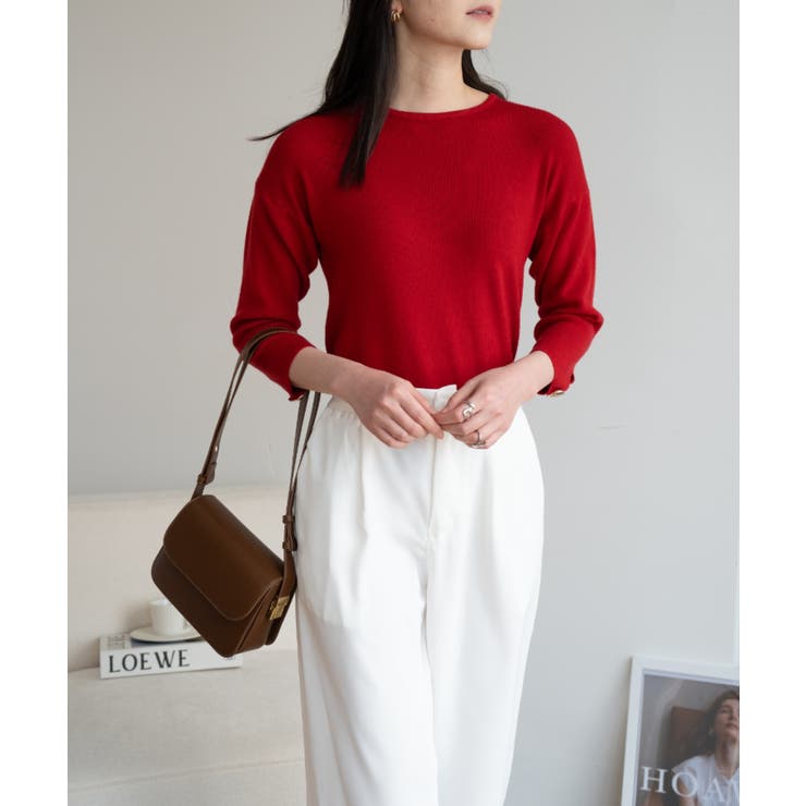 袖ゴールドボタンきれいめセーター ニット 長袖 | maison de LATIR | 詳細画像21 