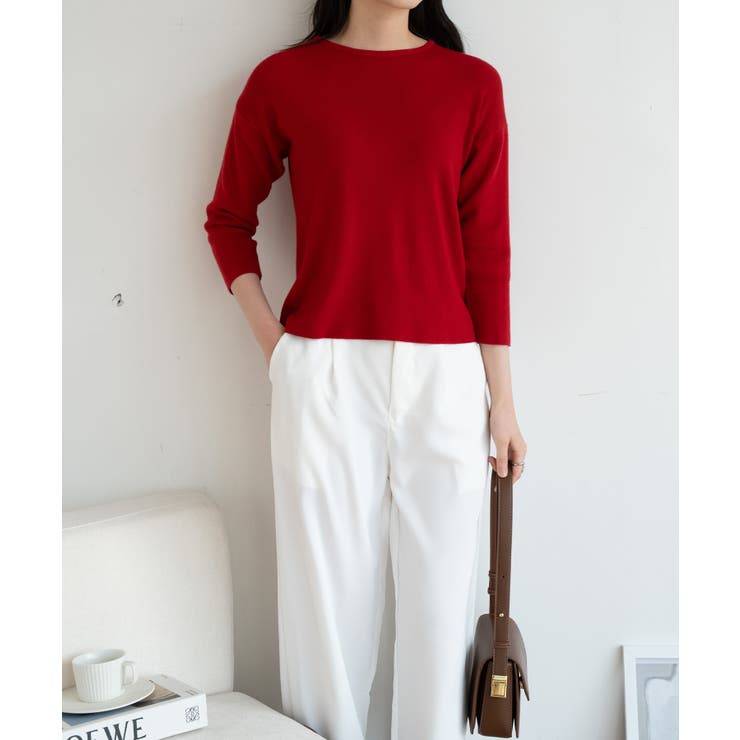 袖ゴールドボタンきれいめセーター ニット 長袖 | maison de LATIR | 詳細画像31 