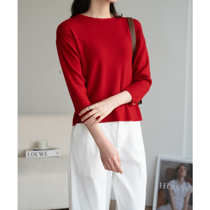 袖ゴールドボタンきれいめセーター ニット 長袖 | maison de LATIR | 詳細画像39 