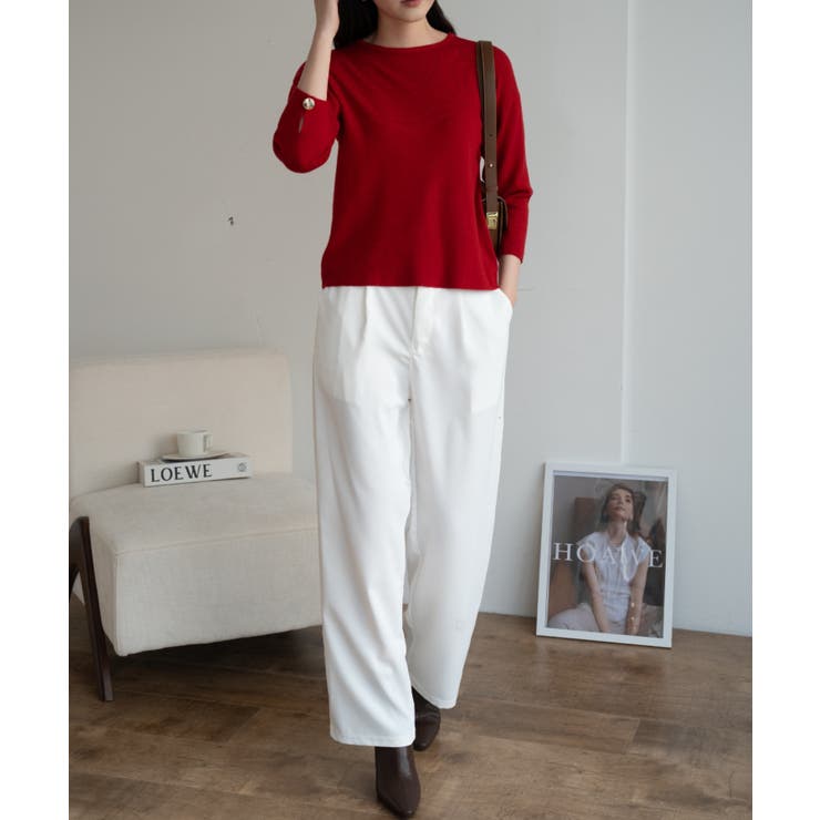 袖ゴールドボタンきれいめセーター ニット 長袖 | maison de LATIR | 詳細画像6 