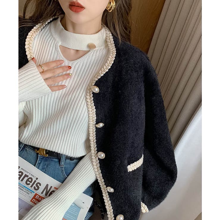 さりげない肌見せと上品さもあるデザインニット トップス プルオーバー | maison de LATIR | 詳細画像10 