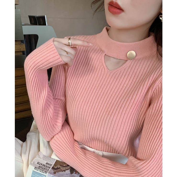 さりげない肌見せと上品さもあるデザインニット トップス プルオーバー | maison de LATIR | 詳細画像18 