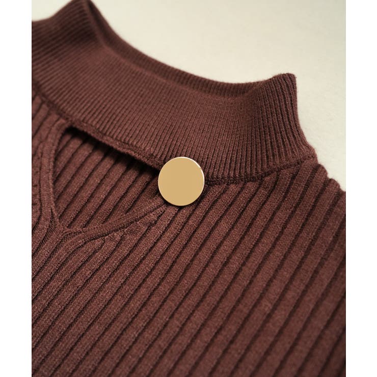 さりげない肌見せと上品さもあるデザインニット トップス プルオーバー | maison de LATIR | 詳細画像28 