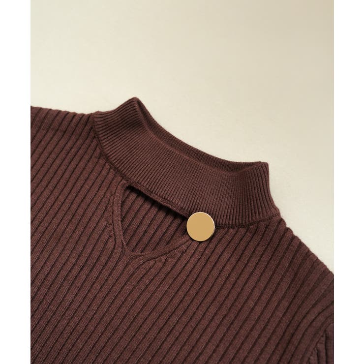 さりげない肌見せと上品さもあるデザインニット トップス プルオーバー | maison de LATIR | 詳細画像46 