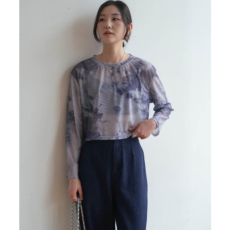 無地のシアー素材に飽きたら次はタイダイ柄。夏服UV対策にも長袖シアートップス | maison de LATIR | 詳細画像12 