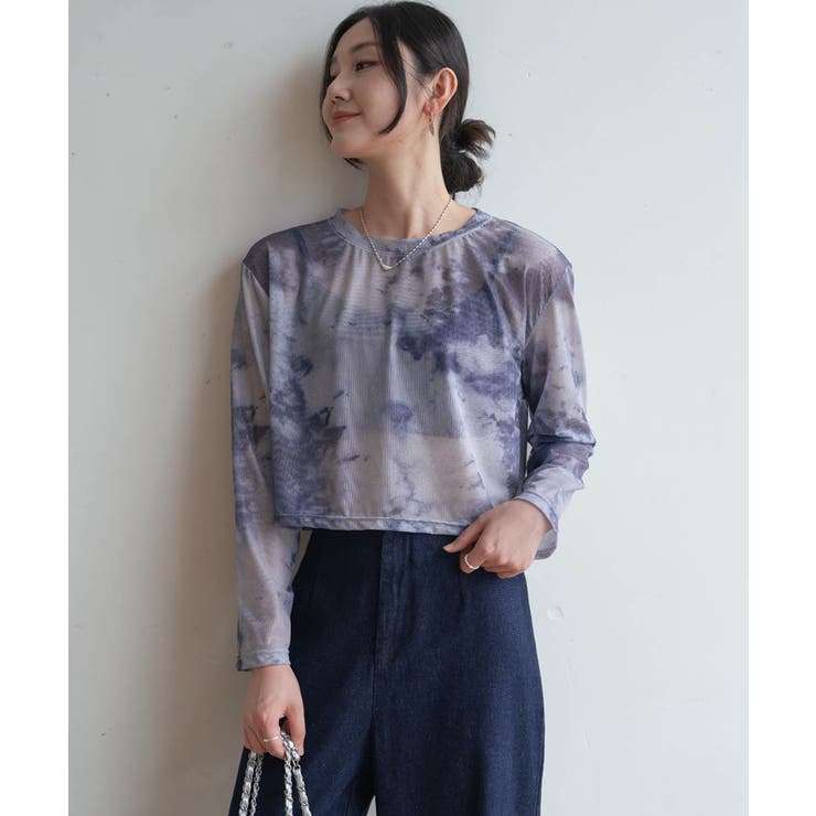 無地のシアー素材に飽きたら次はタイダイ柄。夏服UV対策にも長袖シアートップス | maison de LATIR | 詳細画像16 