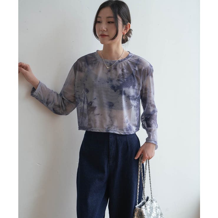 無地のシアー素材に飽きたら次はタイダイ柄。夏服UV対策にも長袖シアートップス | maison de LATIR | 詳細画像18 