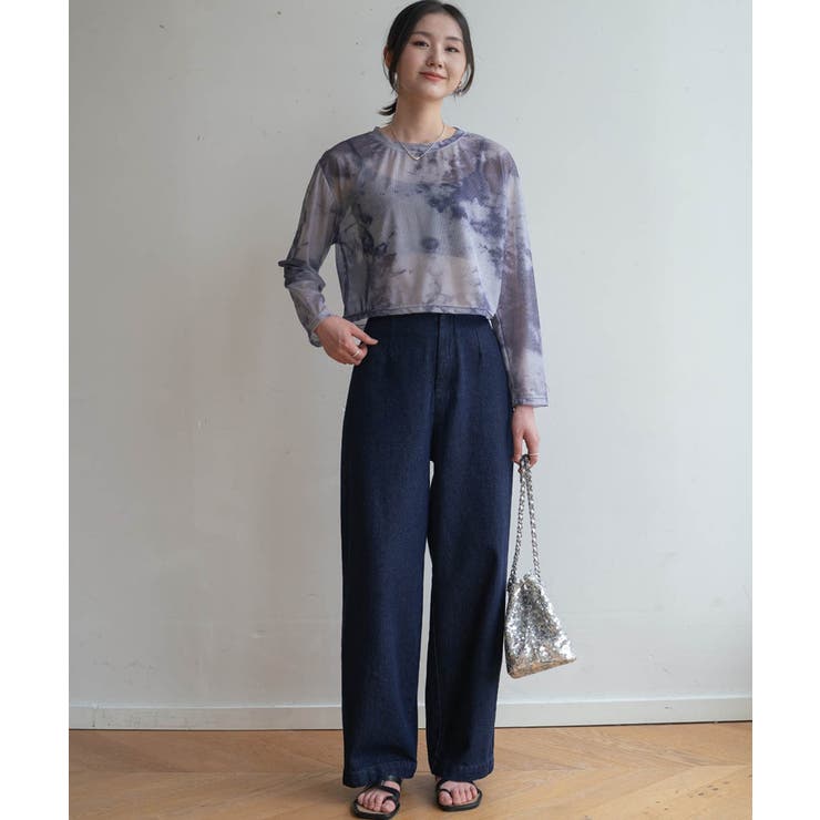 無地のシアー素材に飽きたら次はタイダイ柄。夏服UV対策にも長袖シアートップス | maison de LATIR | 詳細画像7 