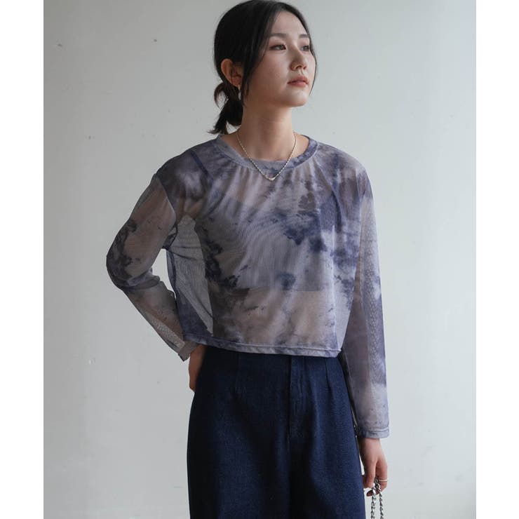 無地のシアー素材に飽きたら次はタイダイ柄。夏服UV対策にも長袖シアートップス | maison de LATIR | 詳細画像8 