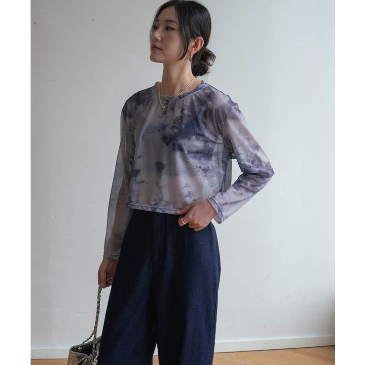 無地のシアー素材に飽きたら次はタイダイ柄。夏服UV対策にも長袖シアートップス | maison de LATIR | 詳細画像9 