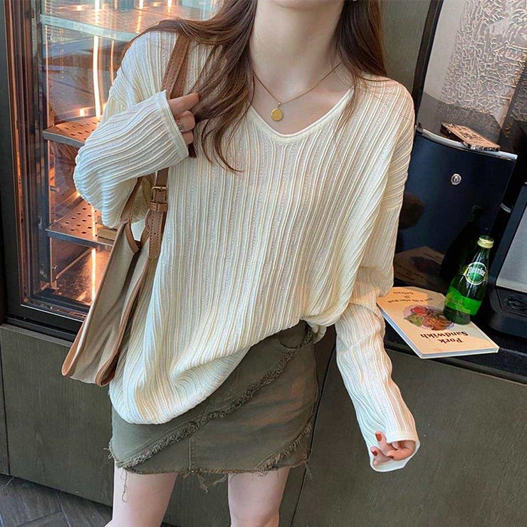 Vネック ニット セーター | maison de LATIR | 詳細画像39 