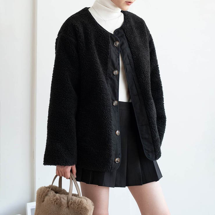 ブラック | 気分やコーデに合わせて着こなすリバーシブルアウター コート ライトアウター | maison de LATIR