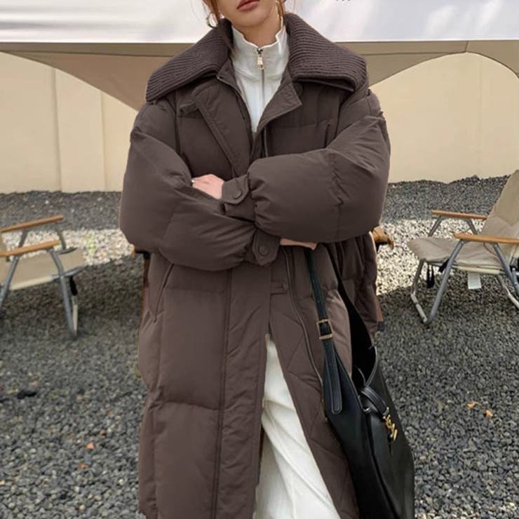 Maccダークブラウン ロング丈ダウンジャケット Mサイズ Maccダークブラウン ロング丈ダウンジャケット Mサイズ Maccダーク