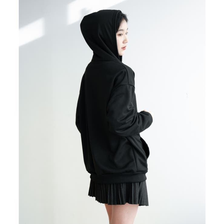 春に軽やかに羽織れる薄手素材 オーバーサイズジップアップパーカー 女の子っぽく可… | maison de LATIR | 詳細画像21 