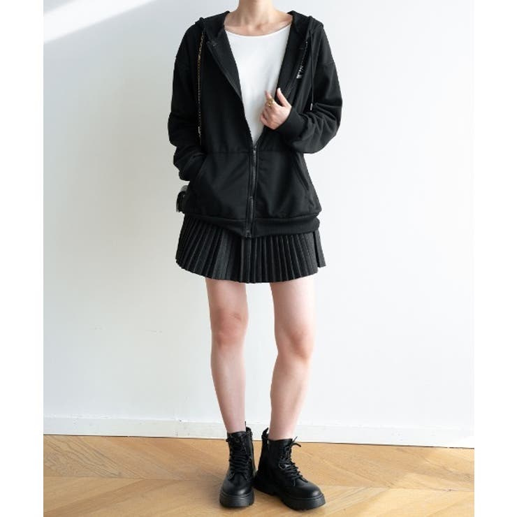 春に軽やかに羽織れる薄手素材 オーバーサイズジップアップパーカー 女の子っぽく可… | maison de LATIR | 詳細画像11 