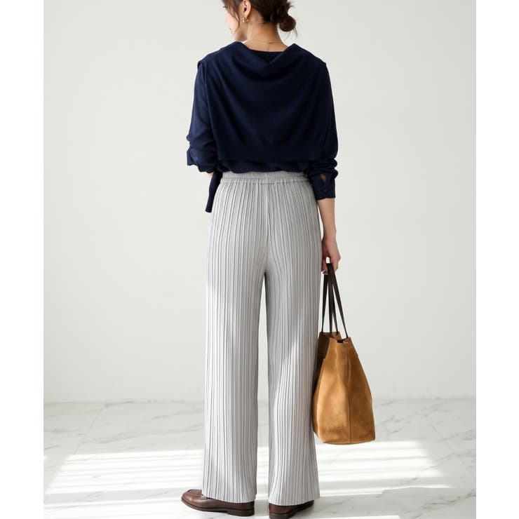 リピ買い多数！サラリとしていて履き心地◎ウエストゴムでラフに履ける秋服上品プリー… | maison de LATIR | 詳細画像7 