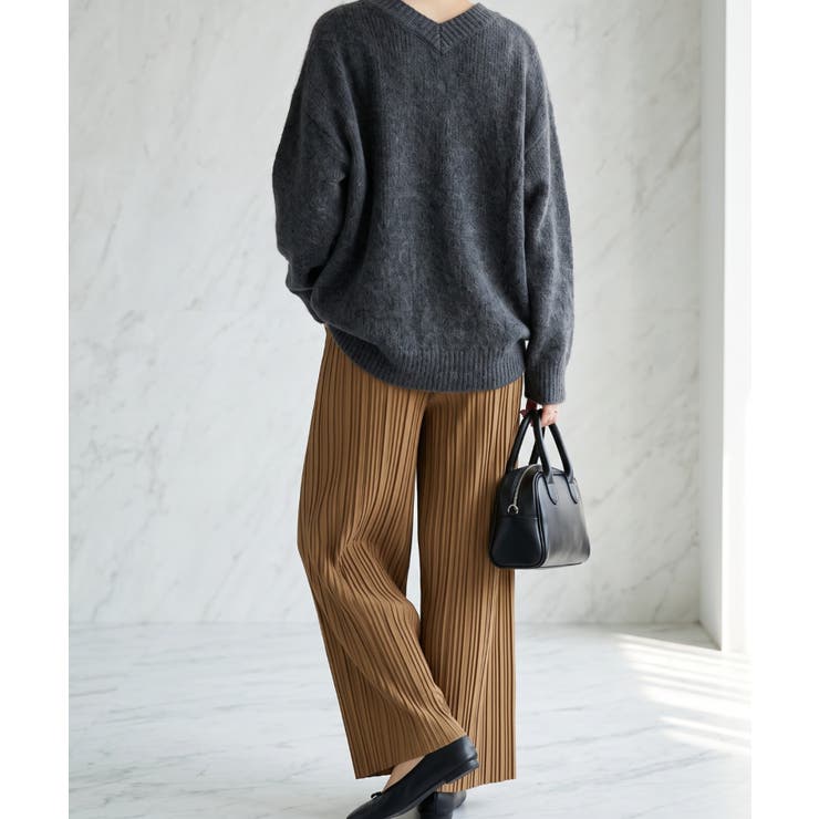 リピ買い多数！サラリとしていて履き心地◎ウエストゴムでラフに履ける秋服上品プリー… | maison de LATIR | 詳細画像17 