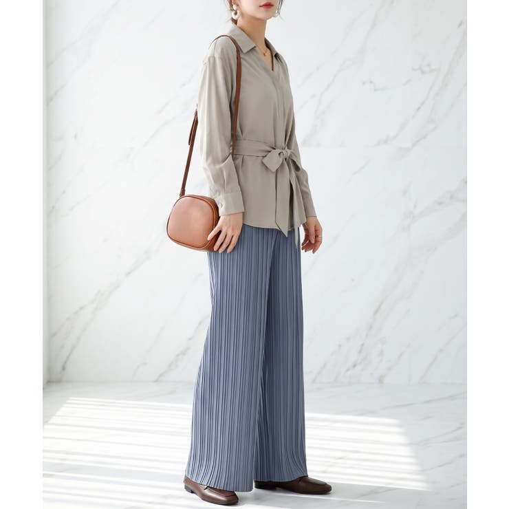 リピ買い多数！サラリとしていて履き心地◎ウエストゴムでラフに履ける秋服上品プリー… | maison de LATIR | 詳細画像26 
