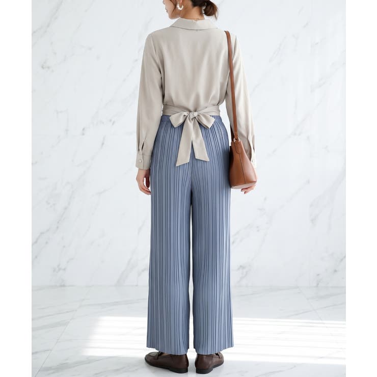 リピ買い多数！サラリとしていて履き心地◎ウエストゴムでラフに履ける秋服上品プリー… | maison de LATIR | 詳細画像27 