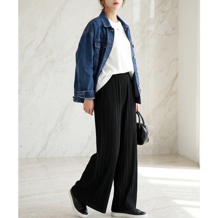 リピ買い多数！サラリとしていて履き心地◎ウエストゴムでラフに履ける秋服上品プリー… | maison de LATIR | 詳細画像29 