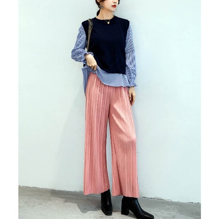 リピ買い多数！サラリとしていて履き心地◎ウエストゴムでラフに履ける秋服上品プリー… | maison de LATIR | 詳細画像33 