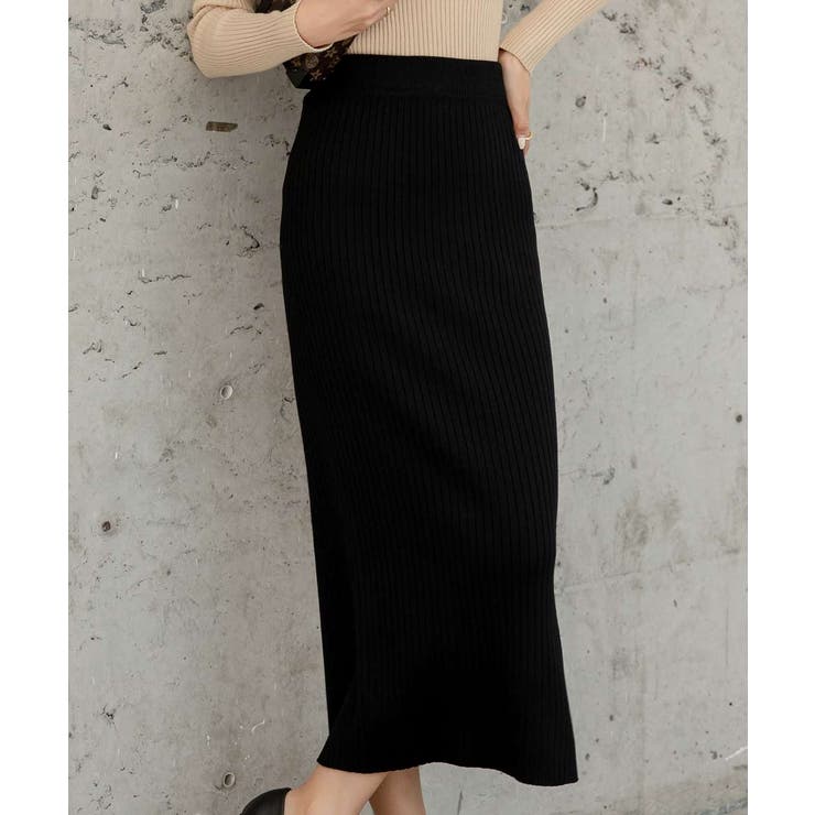 ハイウエスト上品リブニットスカート | maison de LATIR | 詳細画像34 