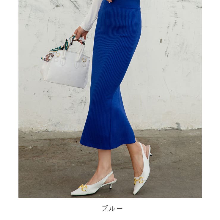 ハイウエスト上品リブニットスカート | maison de LATIR | 詳細画像42 