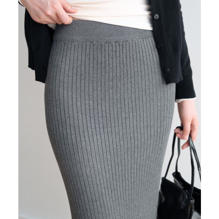 ハイウエスト上品リブニットスカート | maison de LATIR | 詳細画像49 