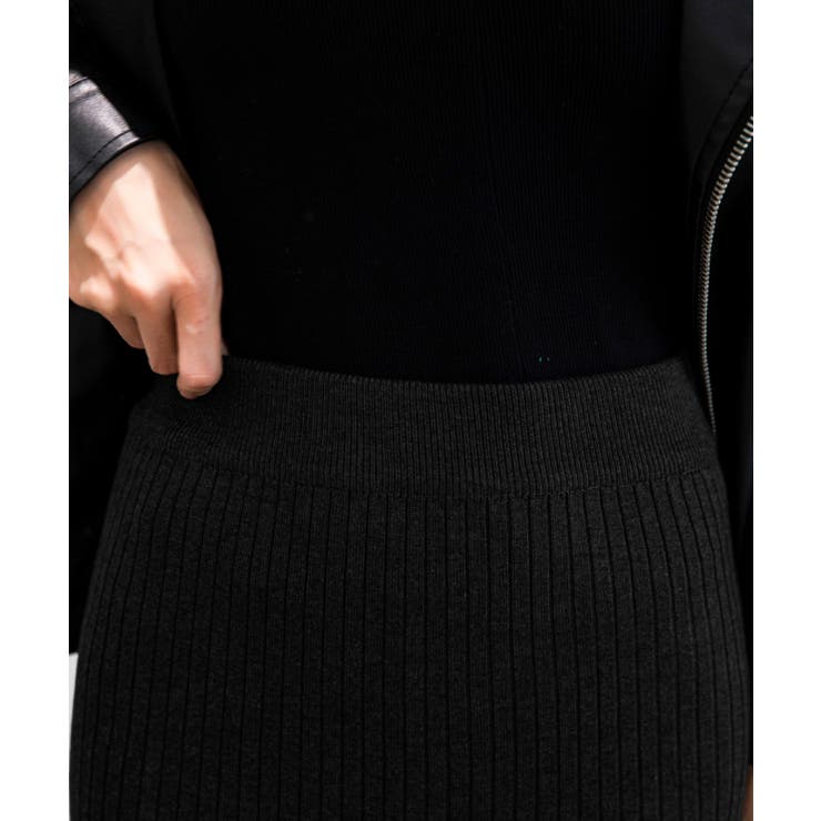 ハイウエスト上品リブニットスカート | maison de LATIR | 詳細画像53 