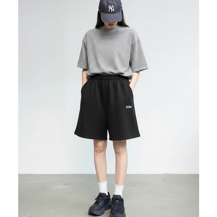 ワンポイントハーフスウェット夏服イージーショートパンツ | maison de LATIR | 詳細画像13 