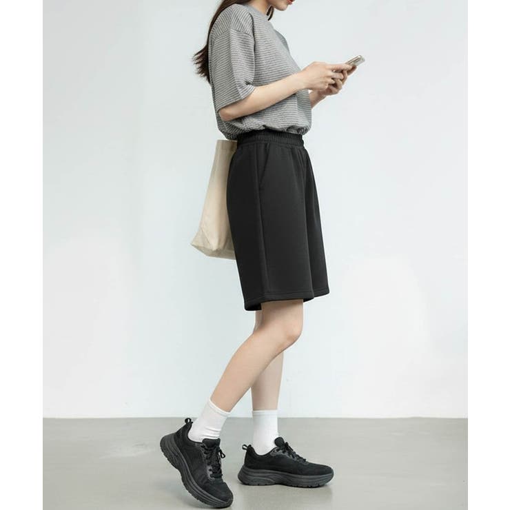 ワンポイントハーフスウェット夏服イージーショートパンツ | maison de LATIR | 詳細画像17 