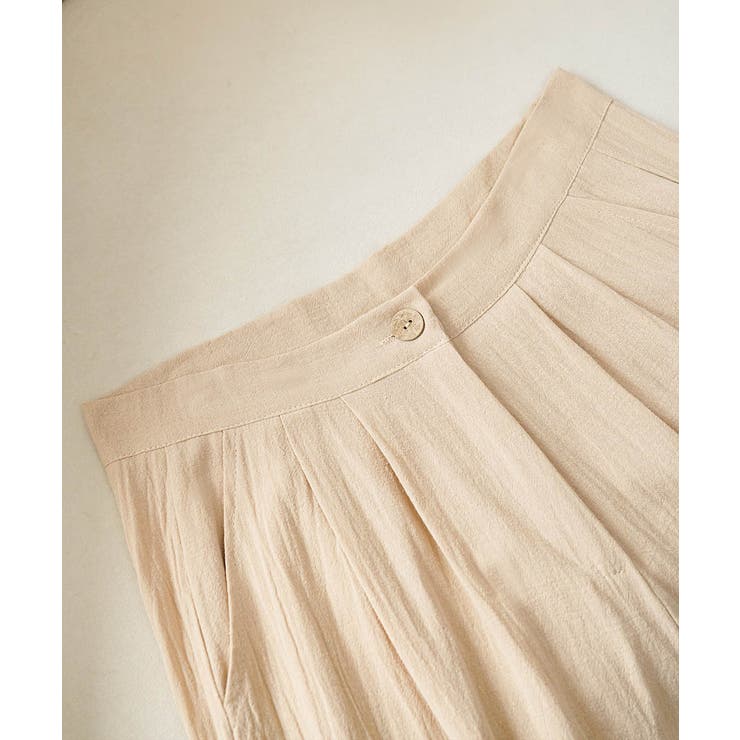 【セットアップ】大人の涼感ワッシャー素材リネンライクワイドパンツ夏服セットアップ | maison de LATIR | 詳細画像28 