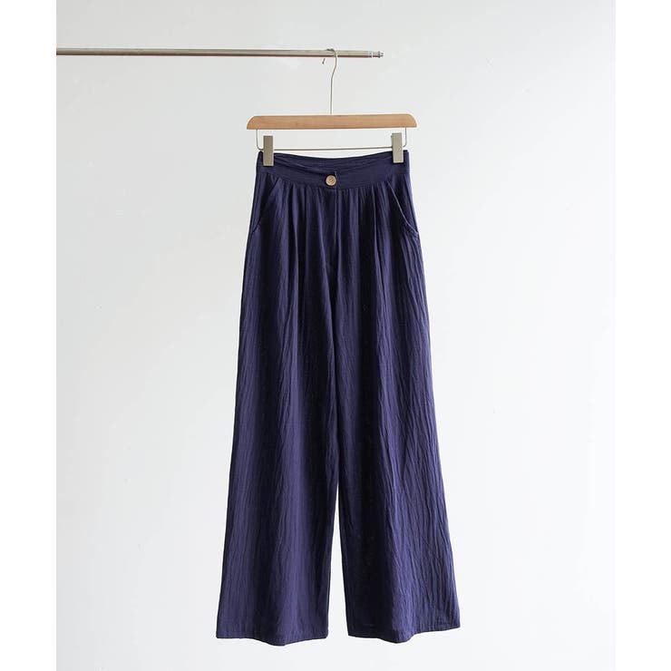 【セットアップ】大人の涼感ワッシャー素材リネンライクワイドパンツ夏服セットアップ | maison de LATIR | 詳細画像34 