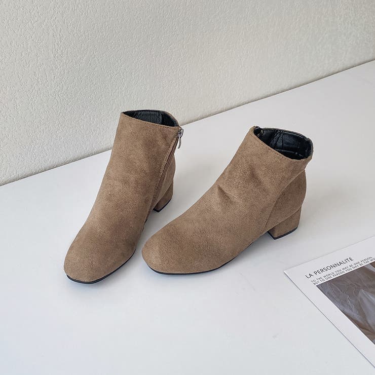 心地よい履き心地。スウェード調上品 秋ショートブーツ