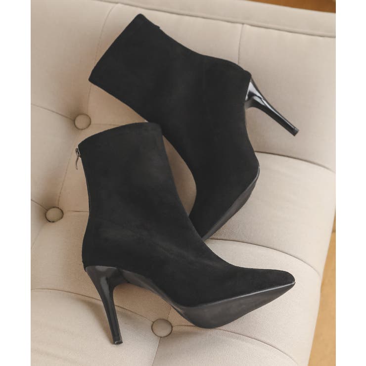 上品シルエット。ピンヒールレッドソール美脚ショートブーツ オフィスカジュアル 大人 | maison de LATIR | 詳細画像13 